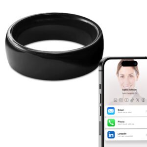 Full Ceramic Digital Business Card Ceramic Ring