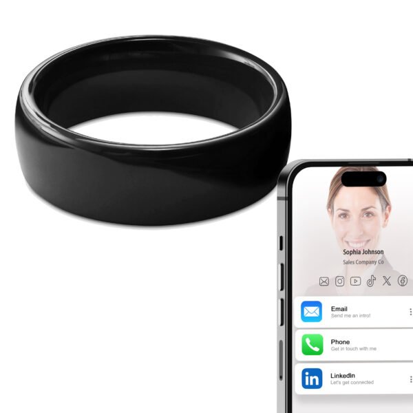 Full Ceramic Digital Business Card Ceramic Ring