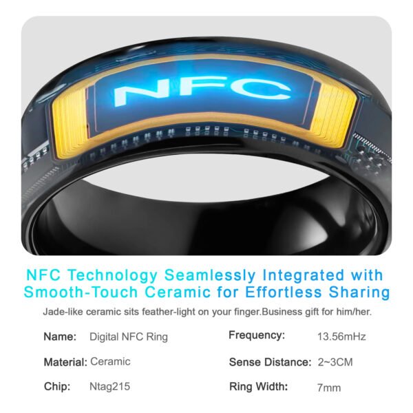 Full Ceramic Digital Business Card Ceramic Ring