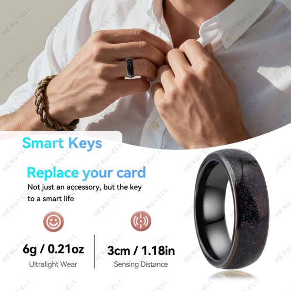 Opal Galaxy Fragment Inlay RFID Ring