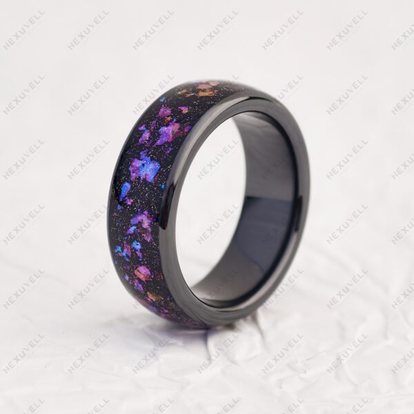 Orion Nebula Opal Galaxy Fragment Inlay RFID Ring