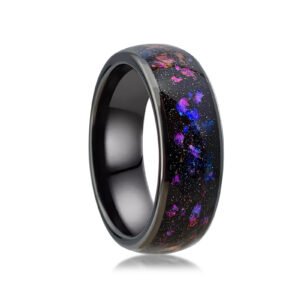 Orion Nebula Opal Galaxy Fragment Inlay RFID Ring