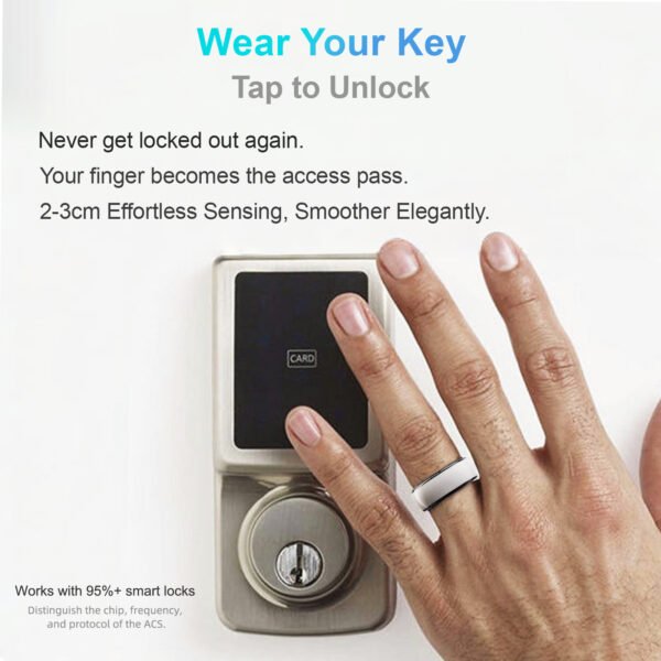 RFID Smart Ring White Ceramic Epoxy Resin