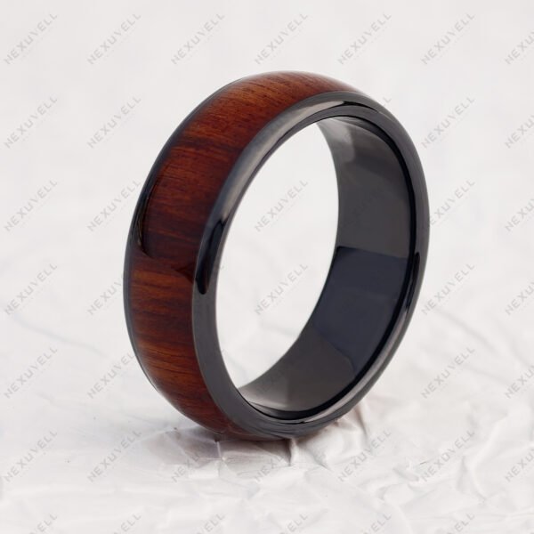 Koa Wood Band Inlay RFID Smart Ring
