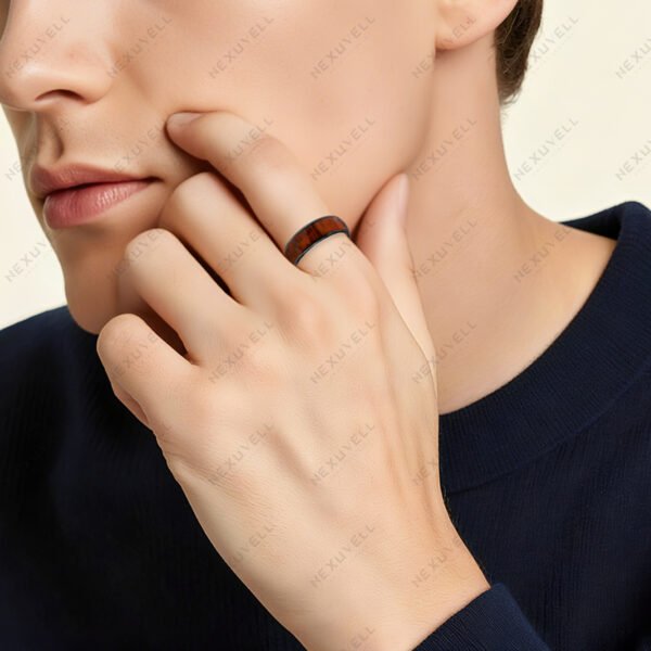 Koa Wood Band Inlay RFID Smart Ring