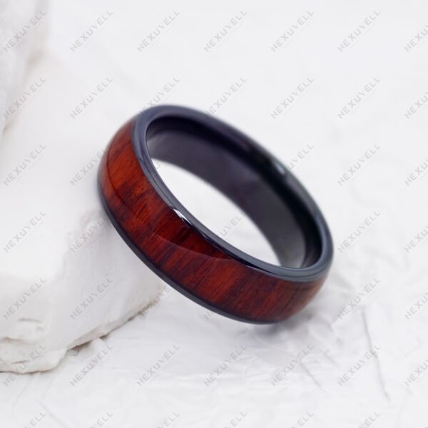 Koa Wood Band Inlay RFID Smart Ring