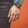 Gold-Plated Koa Wood Band Inlay RFID Ring