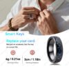 Black-Blue Carbon Fiber Inlay RFID Ring