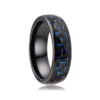 Black-Blue Carbon Fiber Inlay RFID Ring